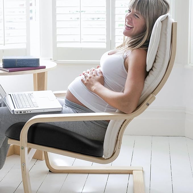 Benazcap Donut Pillow Seat Cushion, Donut Chair Cushions for Postpartum Pregnancy & Hemorrhoids, Memory Foam Seat Chair Cushion for Sciatica & Hip & Coccyx Pain Relief-Black