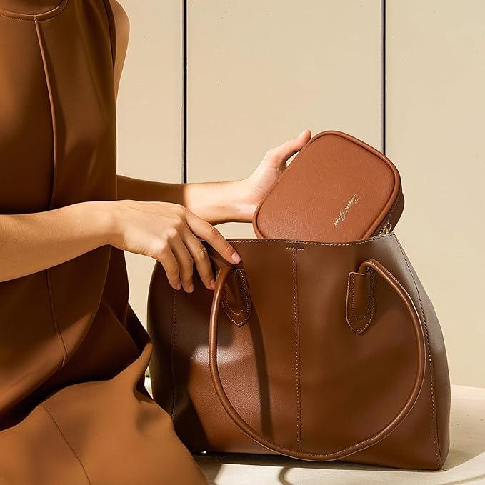 Small Makeup Bag with Led Mirror, Mini Travel Make up Bag 3 Light Modes Adjustable Brightness, for Women Organizer Cosmetic Bag, Portable Travel Train Toiletry Bag, for Pool Parties Work Touch-Ups