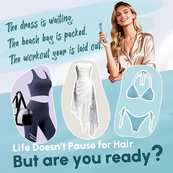 Dual Head Electric Shaver for Women - Rechargeable Body Hair Trimmer, 5-Min Fast Charge for Travel, Portable Facial Hair Removal for Ladies, Dermaplane Razor for Women Face, Birthday Gifts (Blue)