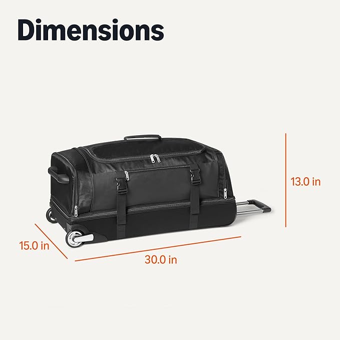Amazon Essentials Lightweighted Carry-on Duffel with Shoe Compartment