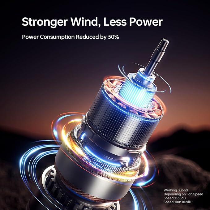 JISULIFE Portable Handheld Fan Ultra2 9000mAh, Max 25 Hrs, 5 IN 1, 100 Speed Turbo Fan, Rechargeable 18W Power Bank with Flashlight, Metal Shell Multi-Function Travel Essentials Gifts for Men-Grey