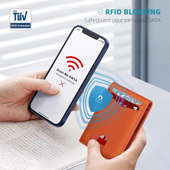 Zitahli Money Clip Wallets for Men,Slim Bifold Wallet 10-12 Cards, Mens Leather Wallet with ID Window,RFID Blocking Thin Minimalist Credit Card Holder,Gifts for Him