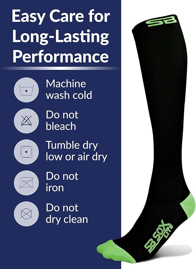 SB SOX Lite Compression Socks for Men & Women (15-20mmHg) – Best Compression Socks for Travel, Sports, and Daily Wear - XXL Sizes too!