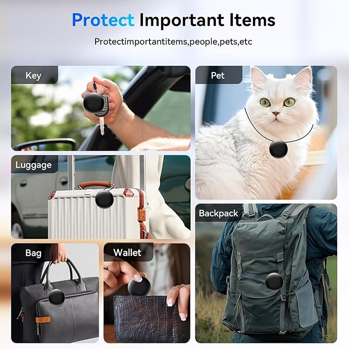 Bluetooth Smart Tags for Android,Air Tracker Tags-4 Pack Android,Keys Finder,Item Locator Works with Google Find Hub App(Android only),Android Tracker Tag for Keys,Luggages,Backpack,Wallet