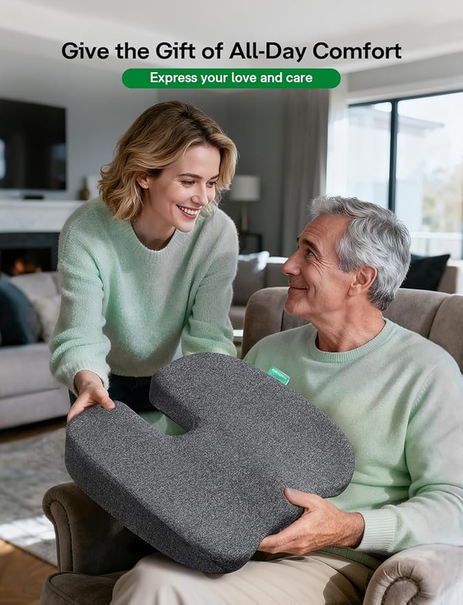 medisana Gel Seat Cushion for Office Chair, Car Seat & Wheelchair, GC 100B Office Chair Cushion for Tailbone, Back & Sciatica Pain Relief Pillow, Best Gift for Office Workers, Drivers, Wheelchair User