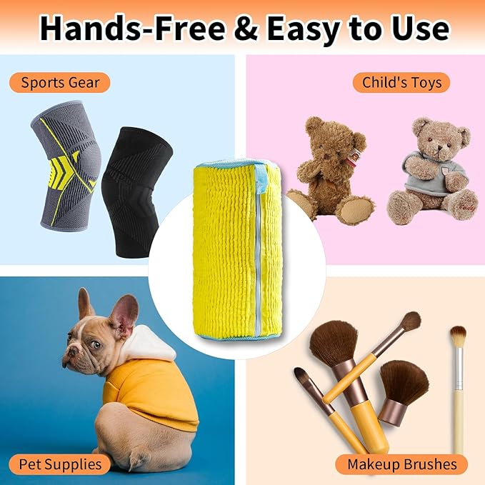 2Pcs Reusable Shoe Cleaning Bag, Yellow Mesh, Polyester, Laundry Bags, Zipper Closure, XX-Large, Modern, Hangable, Scratch Resistant, 2 Count