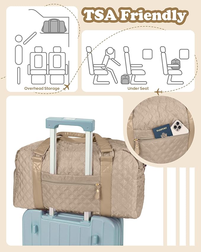 Initial Duffle Bag Women Girls Gift: Personalized Travel Gym bags, Dance Cheer bag Sports for Girl, Kid Gymnastics Bags, Birthday Gifts for Women Girls Kids Teens Mom Teacher