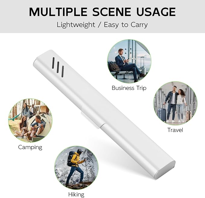 Travel Toothbrush Case, 2Pack Portable Toothbrush Holders, Durable Aluminum Toothbrush Storage Box, Small Breathable Manual Toothbrush Container for Traveling, Camping, Business Trip - Sliver