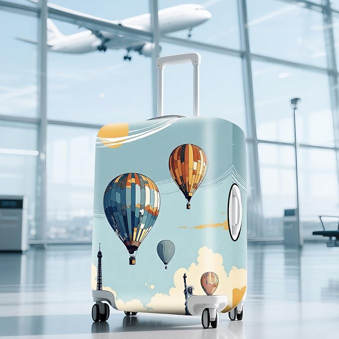 ANNA QUEEN Travel Luggage Cover Suitcase Protector Suitcase Cover Anti-Scratch,Stretchable Bag Cover Washable Durable Polyester with Elastic Hem with Zipper Closure