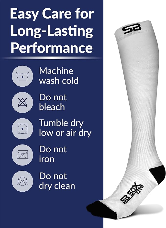 SB SOX Lite Compression Socks for Men & Women (15-20mmHg) – Best Compression Socks for Travel, Sports, and Daily Wear - XXL Sizes too!