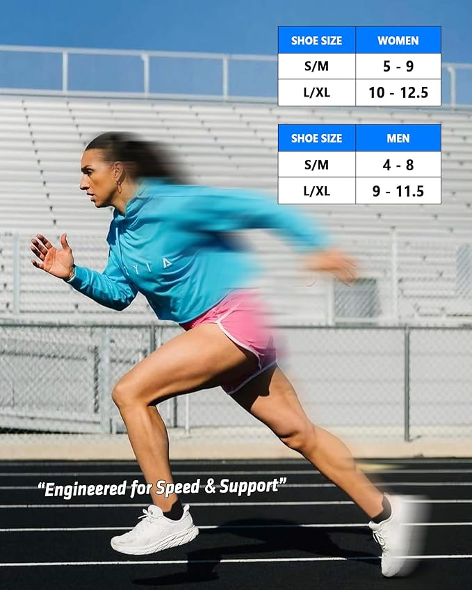 5 Pairs Copper Compression Socks for Women & Men - Ankle Plantar Fasciitis Arch Support Running Socks for Athletic