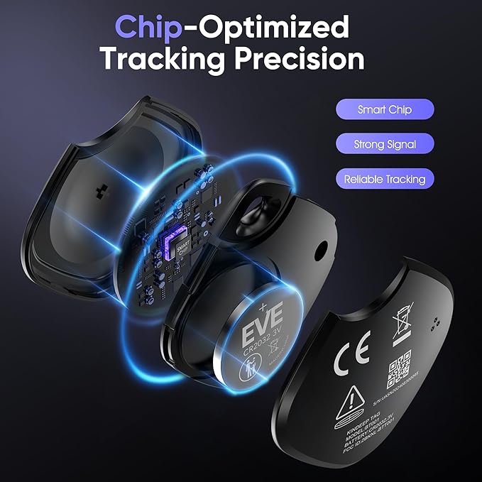 Air Tracker Tag 4 Pack: Bluetooth Item Finder with Apple Find My APP (iOS Only), Item Locator for Keys Finder, Luggage Tracker, Bags Wallets Pets Tracking, IP67 Waterproof Smart Tag