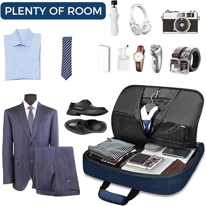 Noozion Garment Bag for Travel Large Carry On Suit Bag Hanging Travel Suit Bags Waterproof Suitcase Luggage Bag for Men Women Business Trips with Shoulder Strap