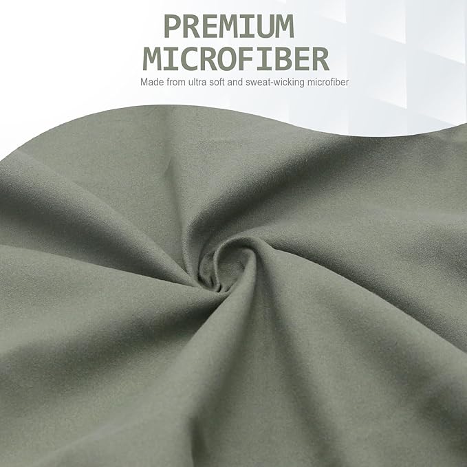 Eunzel Quick Dry Camping Towel, Microfiber Travel Towel Super Absorbent Fast Drying Towel for Camping, Beach, Gym, Backpacking, Yoga & Swimming(30" x 60", Army Green)
