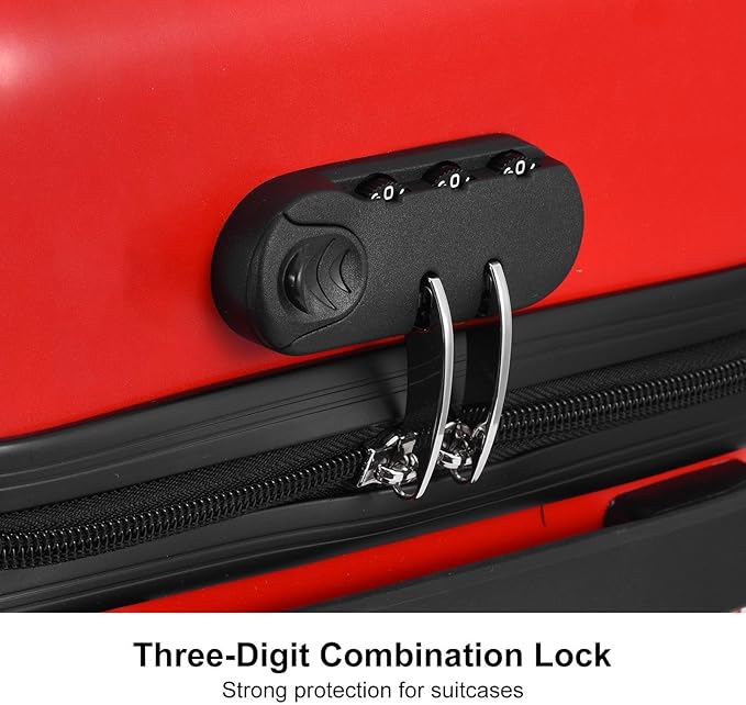 24 Inch Kid Ride Suitcase,Kid Luggage Seat Ride With Lock - Kids Travel Trolley With Safety Belt, Kids Luggage With Wheels Child Stroller Spinner Luggages, ABS+PC (Red Car, 5-12 Years)