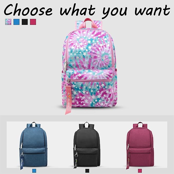 OMOUBOI 14 inch Travel Laptop Backpack for Women 20L Carry on Casual Daypacks Water Resistant Work Computer Laptop Bags College School Bookbag Multicolor Pink