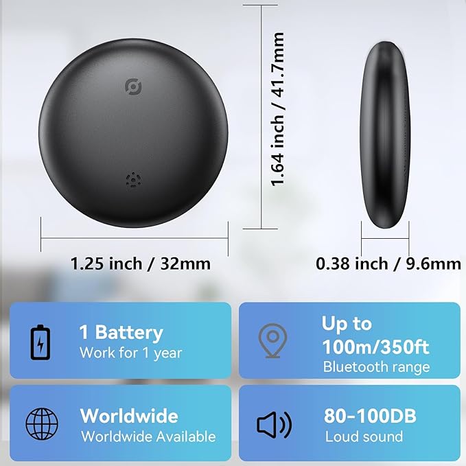 Air Tracker Tags for Android or iOS, Dual System Air Smart Tags-4 Pack, Compatible with iOS Find My or Google'S Find Hub App, Bluetooth Tracker Tag Item Finder for Keys,Luggages,Backpack,Wallet