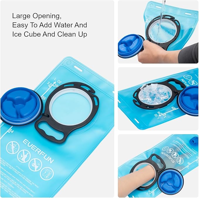 Everfun Hydration Backpack 18L with Water Bladder 2L/3L Hiking Water Backpack Women Men Hydration Pack Insulated Lightweight Day Hydropack with Storage for Hiking, Biking, Running, Festival