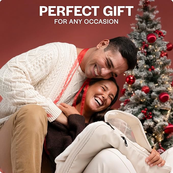 Aerotrunk Compression Packing Cubes for Travel - Luggage Organizer Bags - Double Zipper Packing Cubes for Suitcases (4-Pack, Beige)