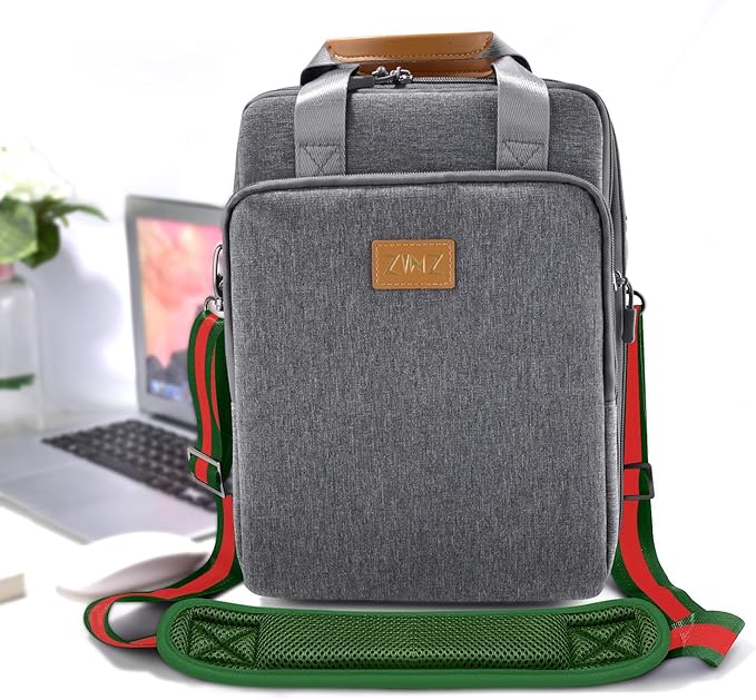 ZINZ 79 inch Shoulder Strap, Extra-thick Fixed Cushion Pad and Dual Clasps Universal Replacement Strap with Metal Swivel Hooks for Laptop Bags, Luggage Bags, Camera, Crossbody(Stripes-GrWGr)