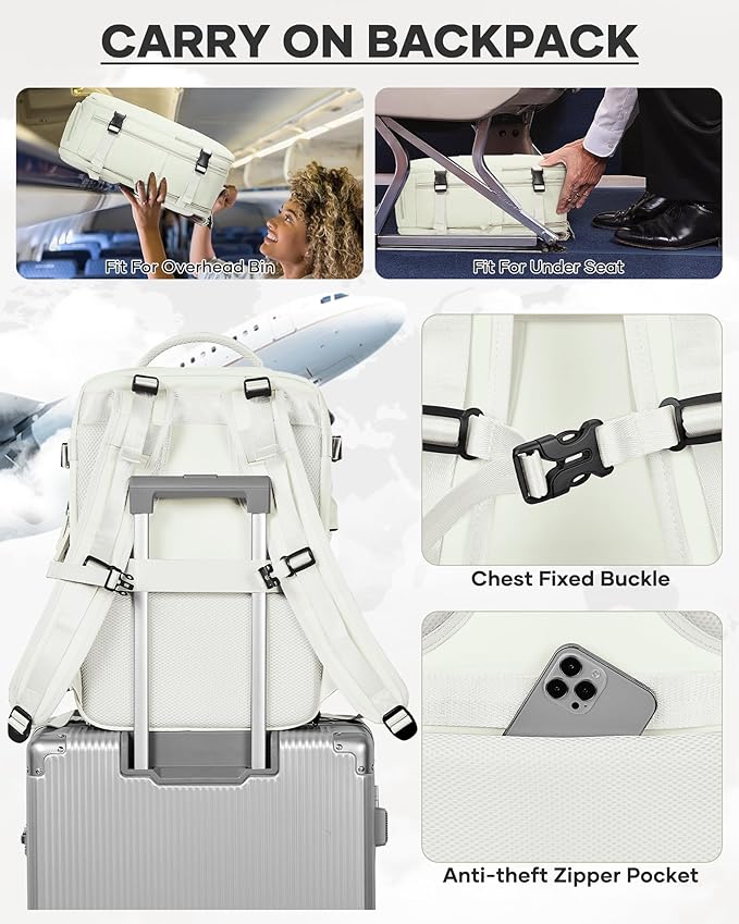 coofay Vacuum Backpack Travel with Pump Vacpack Travel Backpack with Vacuum System Compression Backpacks