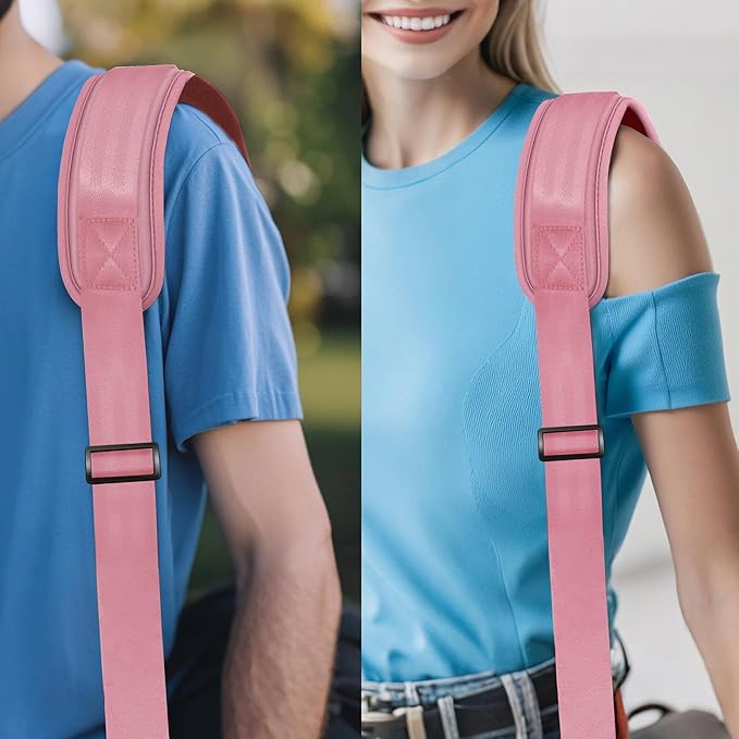 ZINZ 74" Shoulder Strap with Fixed Pad and Dual Balanced Buckles๏ผPink