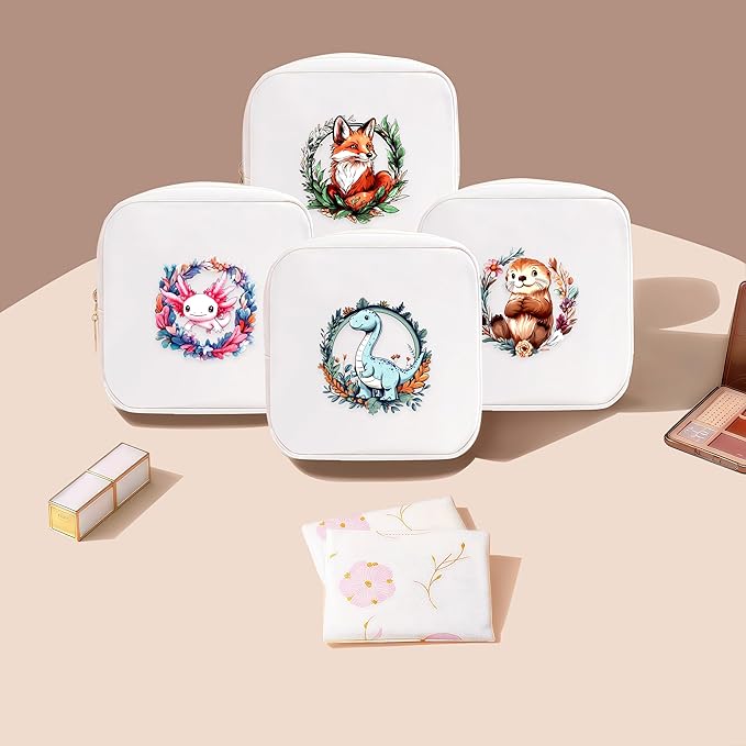 Dinosaur Mini Makeup Bag, Dinosaur Gift For Women Girls, Cute Portable Zipper Pouch Cosmetic Bag For Teen Girls Kids, Small Storage Bag For Sanitary Pad, Period napkin bag!