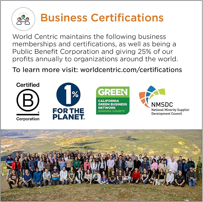 World Centric Compostable NoTree 6" Assorted Paper Cutlery with Napkin - FSC Certified with a Heat-Tolerant Coating - 250 Pack