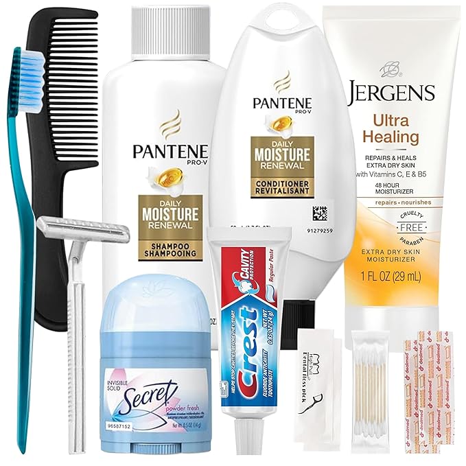 Trektote Travel Toiletry Kit Bundle For Men And Women – 15 Piece Set of Travel Size Toiletries, TSA Compliant, Travel Essentials, Includes Shampoo And Conditioner, Body Wash, Toiletry Bag & More