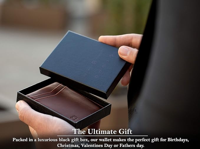 SERMAN BRANDS Money Clip Wallet - Mens Wallets slim Front Pocket RFID Blocking Card Holder Minimalist Mini Bifold