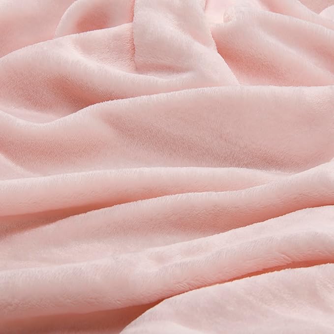 EverSnug Limited Edition Travel Blanket and Pillow - Ultra-Soft, Compact & Lightweight, 65x40 Inches, with Carry Case, Luggage Sleeve & Backpack Clip (Holiday Edition Light Pink)