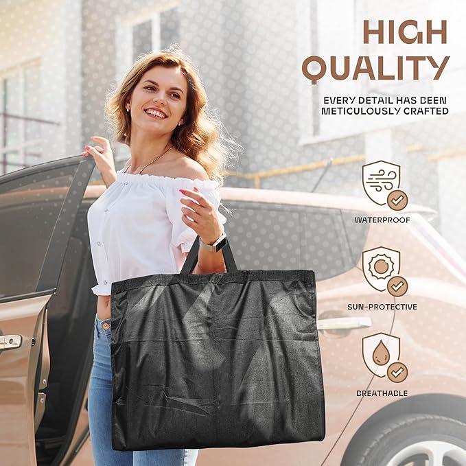 Travel Garment Bag with Zipper Pocket, Suit Bag for Suits, Dresses, Coats