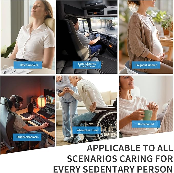 Seat Cushion Extra Thick Premium Memory Foam for Office Chair & Car, Pain Relief for Sciatica Tailbone Back, Orthopedic Comfort