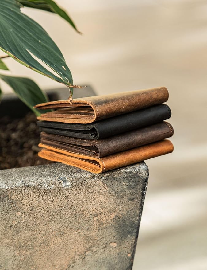 Handcrafted Genuine Leather Wallets, Minimalist Cardholders, and Passport Covers, Handmade Gift