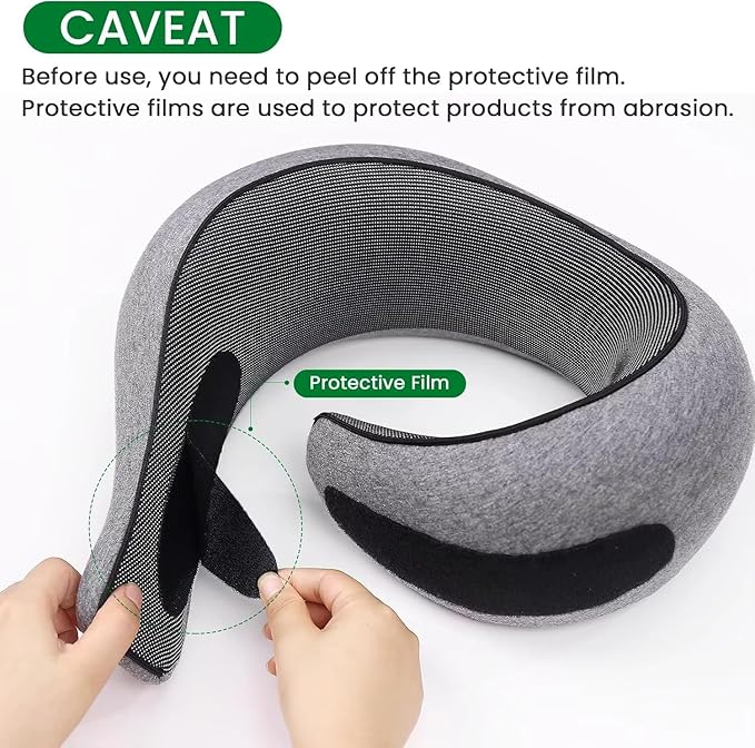 Ergonomic Memory Foam Travel Neck Pillow for Airplane - Ultimate Accessories & Road Trip Essentials for Neck Pain Relief - Perfect Travel Gifts for Men Women & Toddler Pillow