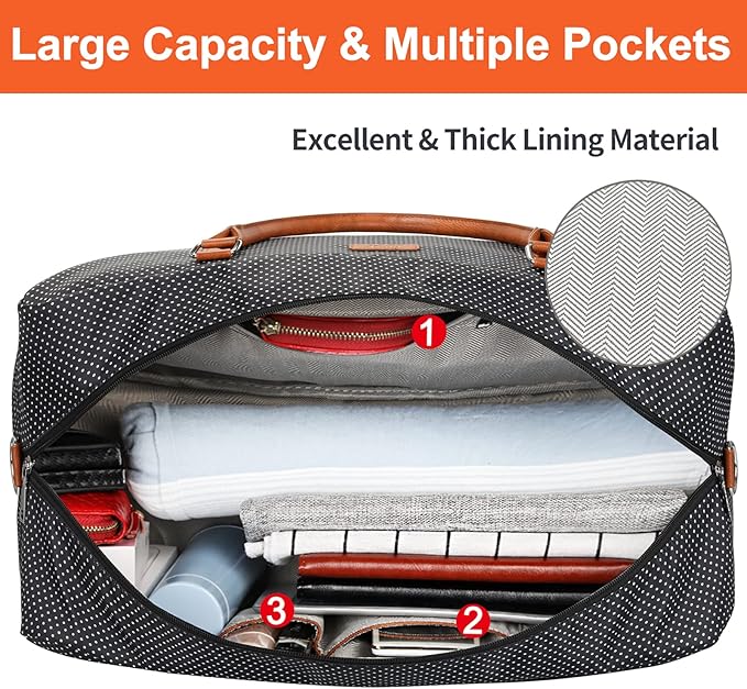 IBFUN Weekender Bags for Women, 21" Weekender Travel Bag, Travel Duffle Bag with Shoe Compartment Carry on Overnight Duffel Bag for Weekend Travel Business Trip, 3PCS