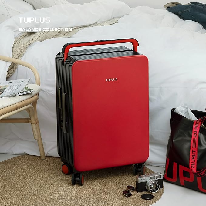 TUPLUS Suitcase ABS Hard Shell Luggage with 4 Spinner Wheels Hold Check in Travel Case, Balance Series