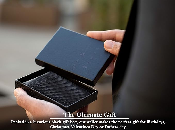 SERMAN BRANDS Money Clip Wallet - Mens Wallets slim Front Pocket RFID Blocking Card Holder Minimalist Mini Bifold