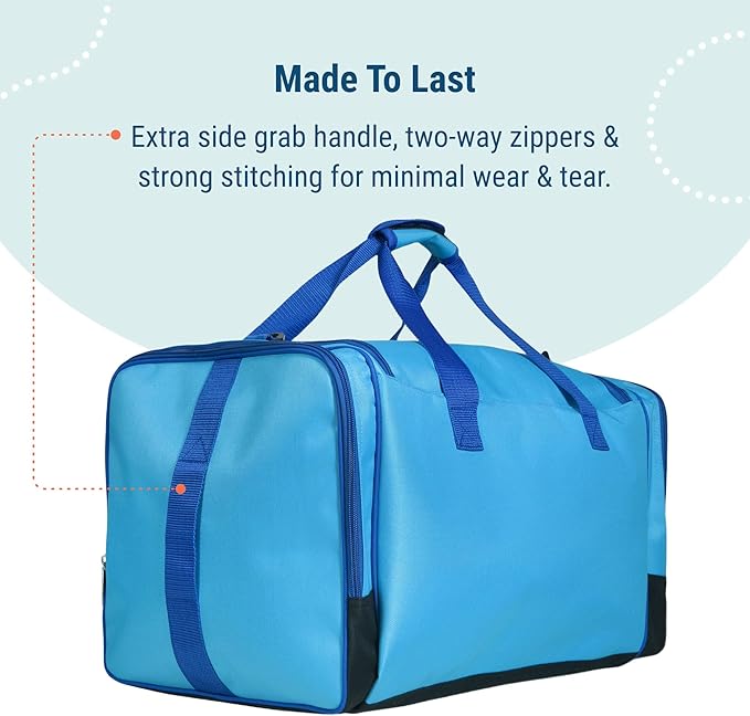 Wildkin Kids Weekender Duffel Bag – Carry-On Size for School, Travel, & Sleepovers