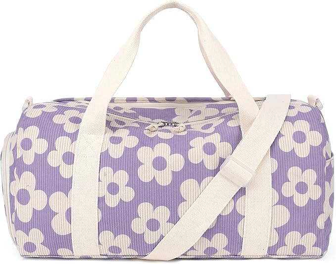 BLUBOON Duffle Bag Girls Kids Cute Gym Bag with Shoes Compartment & Wet Separation Waterproof Sports Overnight Travel Bag