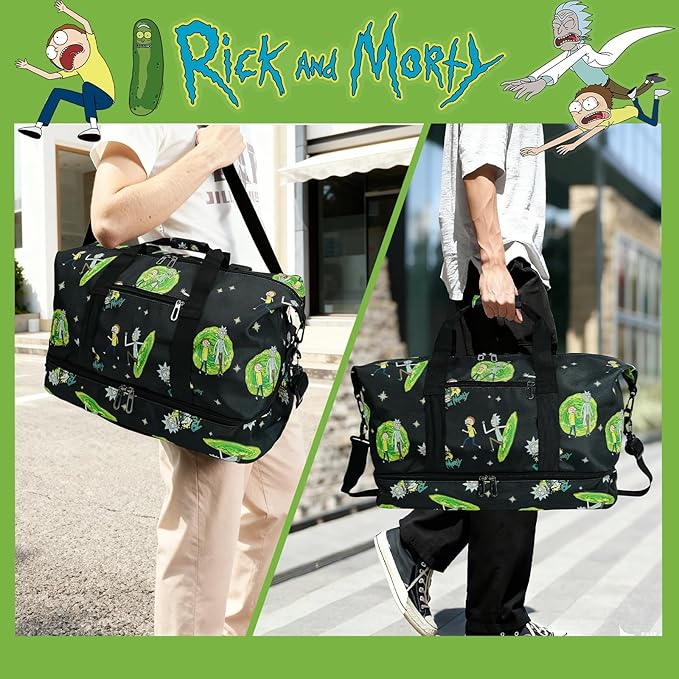 BlackGreen Travel Duffel Bag with Bold and Vibrant Design, Spacious Interior, Adjustable Shoulder Strap, Durable Construction, Perfect for Travel, Gym, or Weekend Getaways