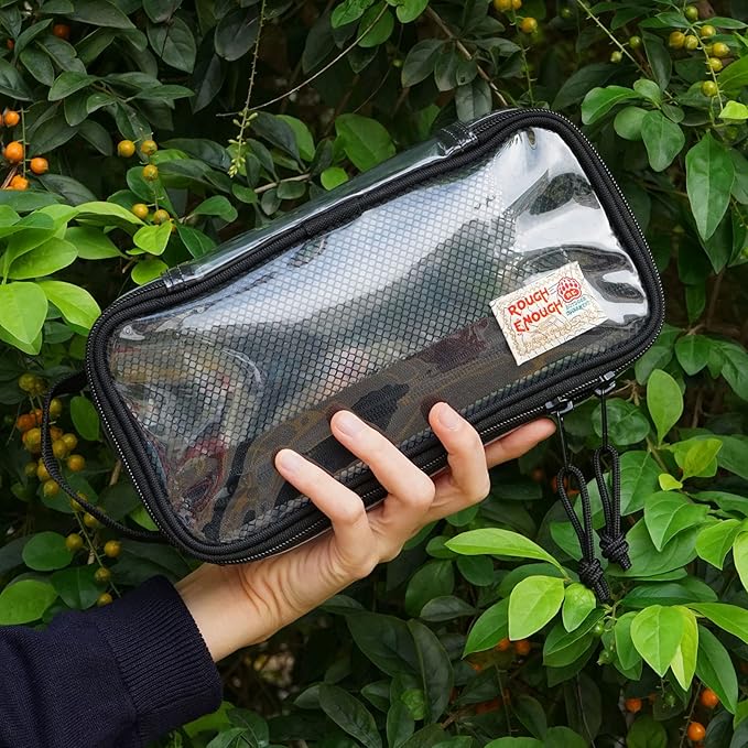 Rough Enough Clear Travel TSA Approved Toiletry Bag Small Toothbrush Case Shaving Kit Organizer Pouch for Women Men