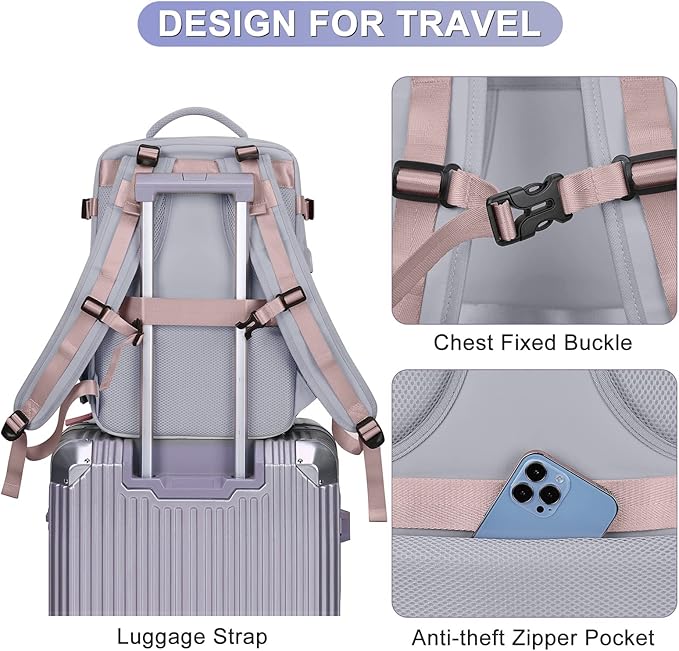 Travel Backpack For Women Airline Approved Carry On Backpack Flight Approved Waterproof Sports Luggage Backpack Casual Daypack Small Hiking Backpack