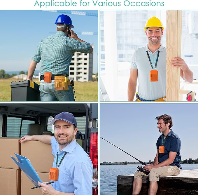 Portable Mini Waist Fan Clip on Belt, 6000mAh Rechargeable Battery Powered Wearable Body Fan With Max 23H Working Time, 3 Speeds, 5100RPM Strong Airflow for Jobsite Farm Fishing Gardening Camping