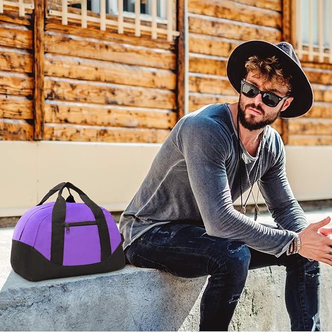 BuyAgain Duffle Bag, 12" Small Mini Travel Carry On Sport Duffel Gym Bag with Top Handle