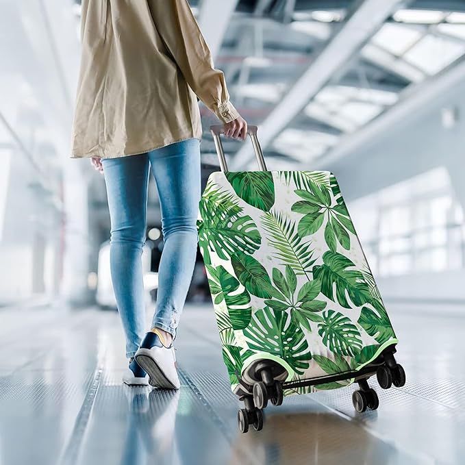 Travel Luggage Cover Suitcase Protector Fits 18-32 Inch Wheel Covers PatternedTravel Related Items Flower Luggage Protector Elastic XL