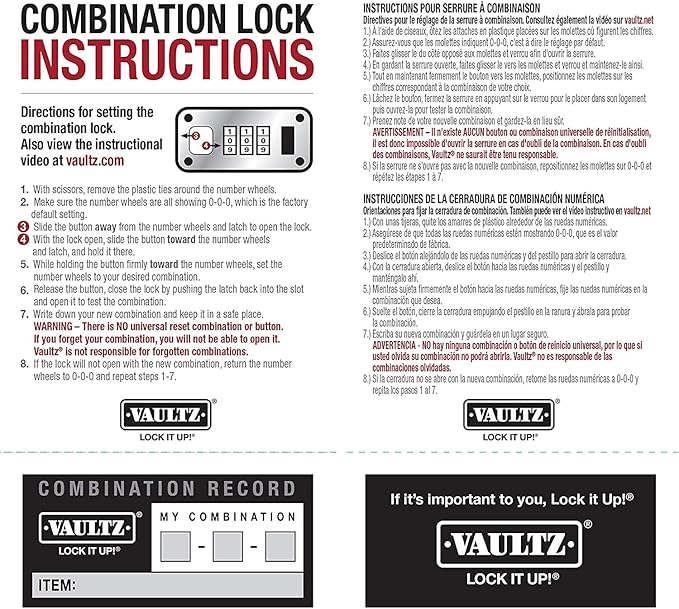 Vaultz File Organizer Storage Box - 14 x 7 x 12.19 Inch Letter Size, Portable Locking Storage Totes with Dual Combination Locks for Filing Office Documents - Super Tactical