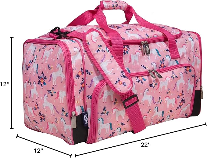 Wildkin Kids Weekender Duffel Bag – Carry-On Size for School, Travel, & Sleepovers