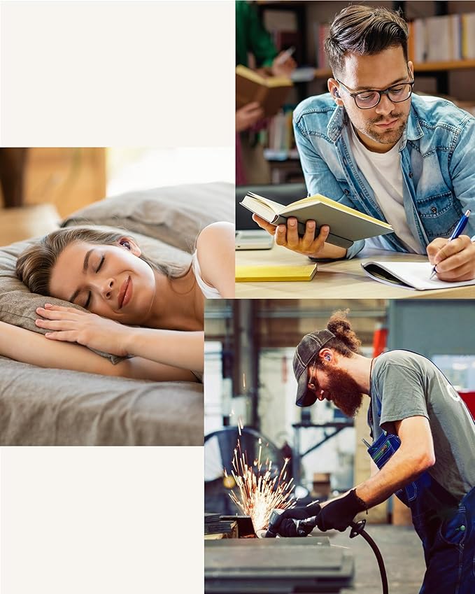 Ear Plugs for Sleeping - Noise Reduction Soft Silicone Earplugs, 2 Pairs Reusable Hearing Protection Earplugs for Noise Sensitivity, Sleep,Snore,Travel,Sound Reduction Noise Cancelling - Purple