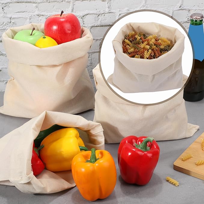 Hillban Shoes Bag for Travel Storage Dust Proof Cotton Drawstring Bag Breathable Pouch for Travel Home Pantry Accessories